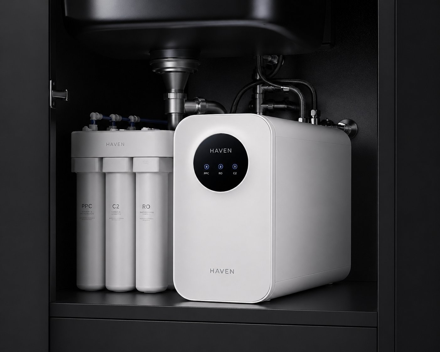 Haven+ under-sink reverse osmosis station for drinking water